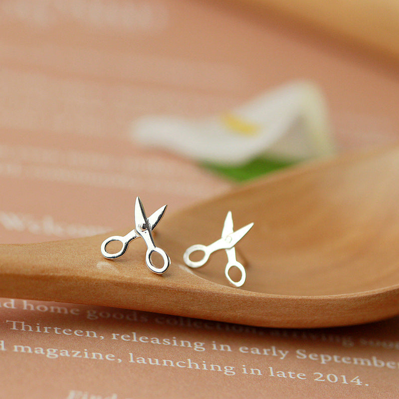 925 STERLING CUTE Small Scissors SILVER EARRINGS - L&M LIFE PRODUCTS