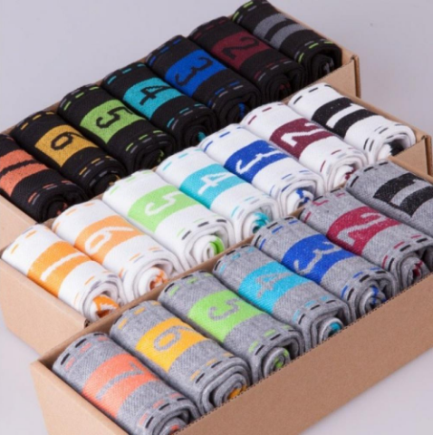 Seven days creative digital cotton socks sports socks lazy week couples socks - L&M LIFE PRODUCTS