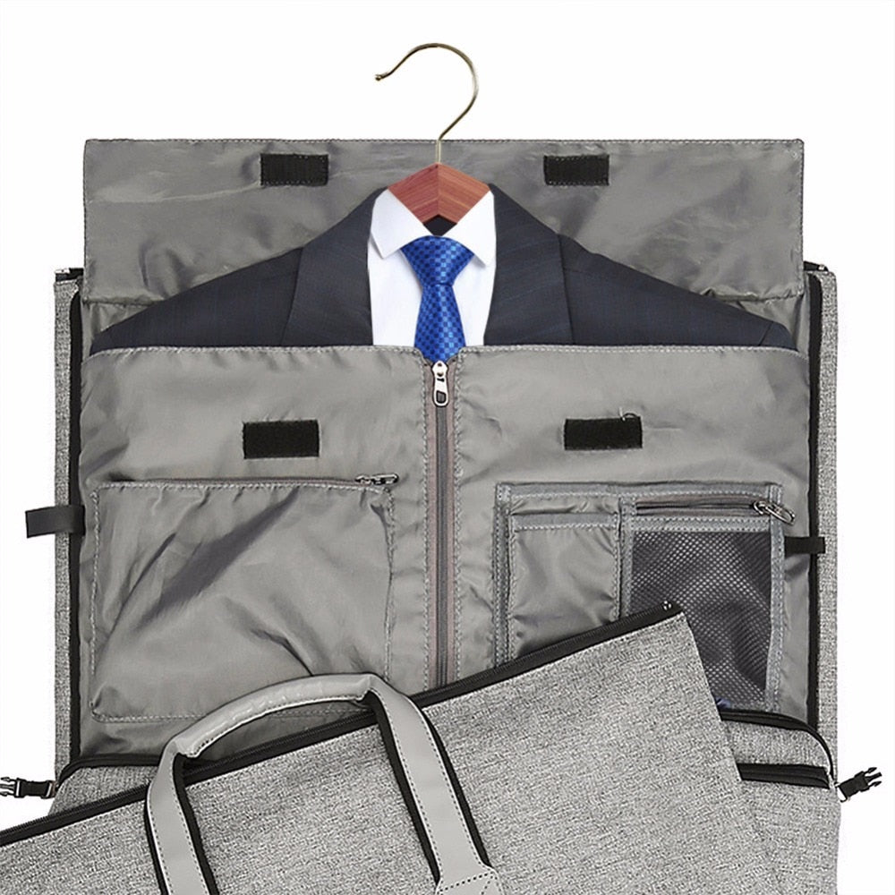 Travel Garment Bag with Shoulder Strap Duffel Bag Carry on Hanging Suitcase Clothing Business Bag Multiple Pockets - L&M LIFE PRODUCTS