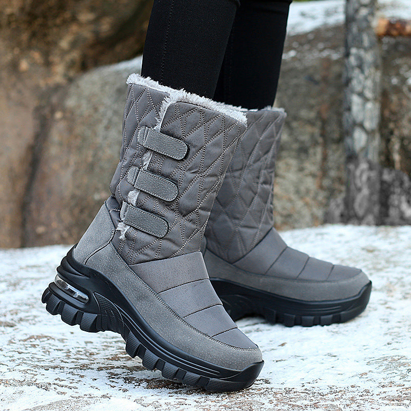 Women's outdoor plus velvet high top snow boots - L&M LIFE PRODUCTS