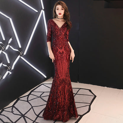 Sexy fishtail dress in sequined evening dress - L&M LIFE PRODUCTS