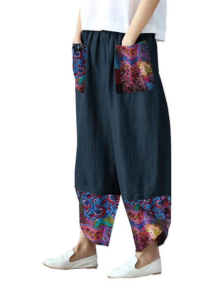 Quilted Cotton And Linen Wide Leg Trousers Loose Women's Dress - L&M LIFE PRODUCTS
