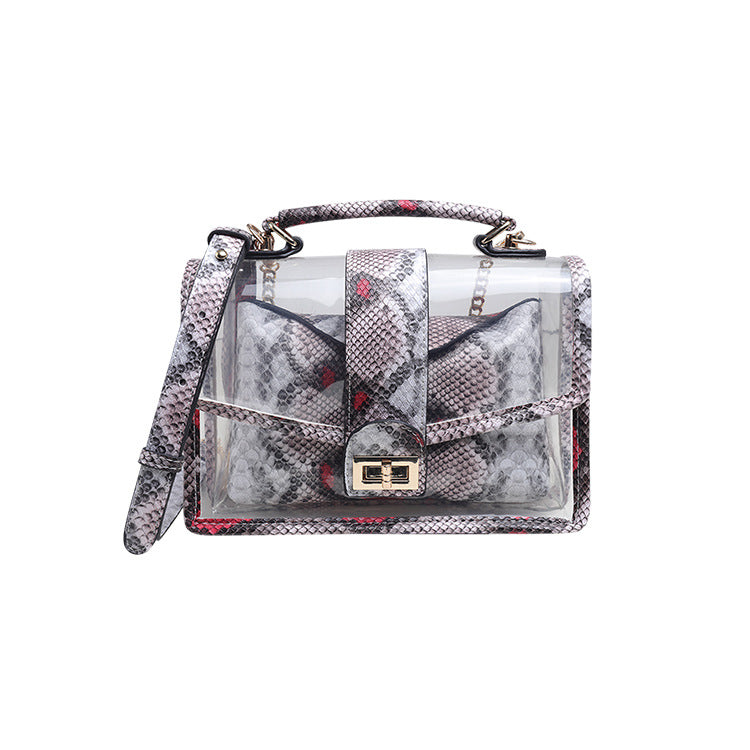 Fashion Transparent Snake Print Mother And Child Bag - L&M LIFE PRODUCTS