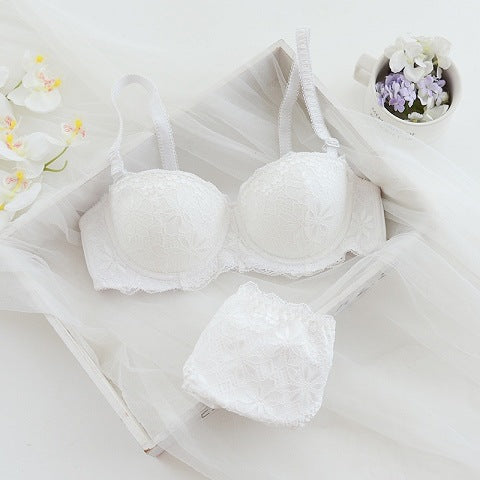 Half-cup Sexy Student Underwear Set With Lace Tops - L&M LIFE PRODUCTS