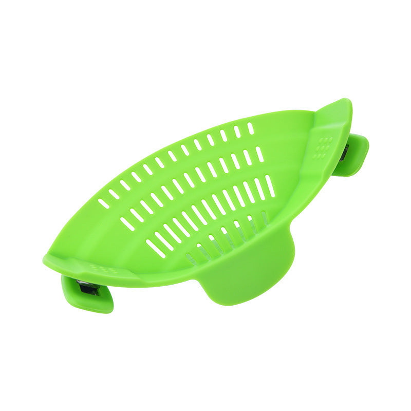 Universal Silicone Clip-on Pan Pot Strainer Anti-spill Pasta Pot Strainer Food Grade Rice Fruit Colander Strainer - L&M LIFE PRODUCTS