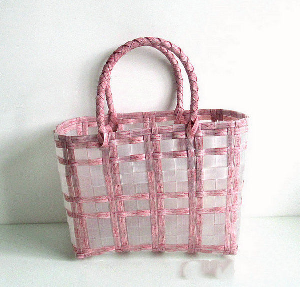 Transparent Jelly Bag Portable Beach Bag New Plastic Woven Bag - L&M LIFE PRODUCTS