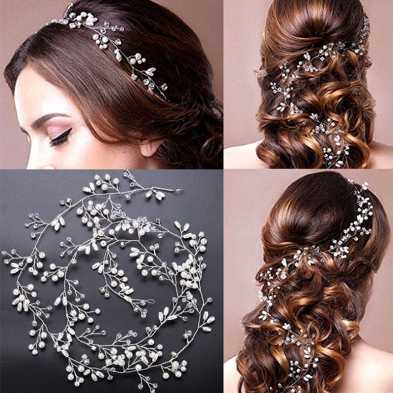 Wedding Hair Accessories Crystal Pearl Hair Accessories - L&M LIFE PRODUCTS