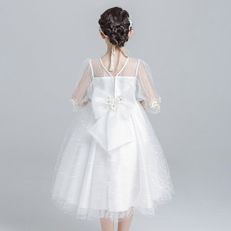 New girls princess dress flower girl dress birthday party dinner host long skirt wedding children's pettiskirt - L&M LIFE PRODUCTS