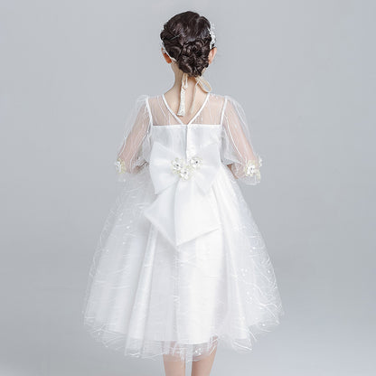 New girls princess dress flower girl dress birthday party dinner host long skirt wedding children's pettiskirt - L&M LIFE PRODUCTS