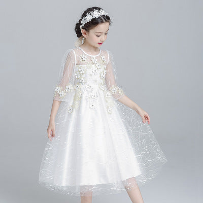 New girls princess dress flower girl dress birthday party dinner host long skirt wedding children's pettiskirt - L&M LIFE PRODUCTS