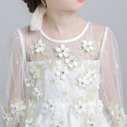 New girls princess dress flower girl dress birthday party dinner host long skirt wedding children's pettiskirt - L&M LIFE PRODUCTS