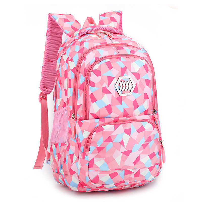 Han edition college, wind girls' double shoulder schoolbag schoolchildren 3-4-6 grade child nurse ridges 8-12 years old - L&M LIFE PRODUCTS