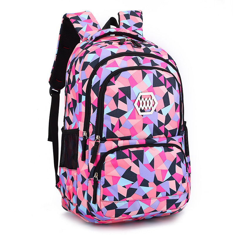 Han edition college, wind girls' double shoulder schoolbag schoolchildren 3-4-6 grade child nurse ridges 8-12 years old - L&M LIFE PRODUCTS