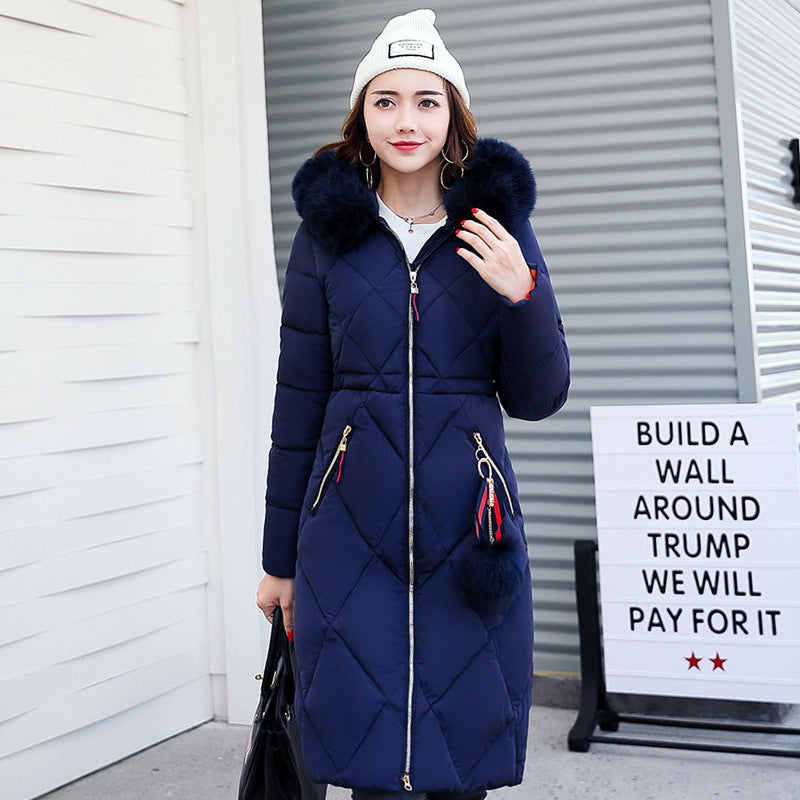 Long hooded padded down coat coat women - L&M LIFE PRODUCTS
