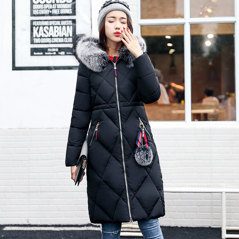 Long hooded padded down coat coat women - L&M LIFE PRODUCTS