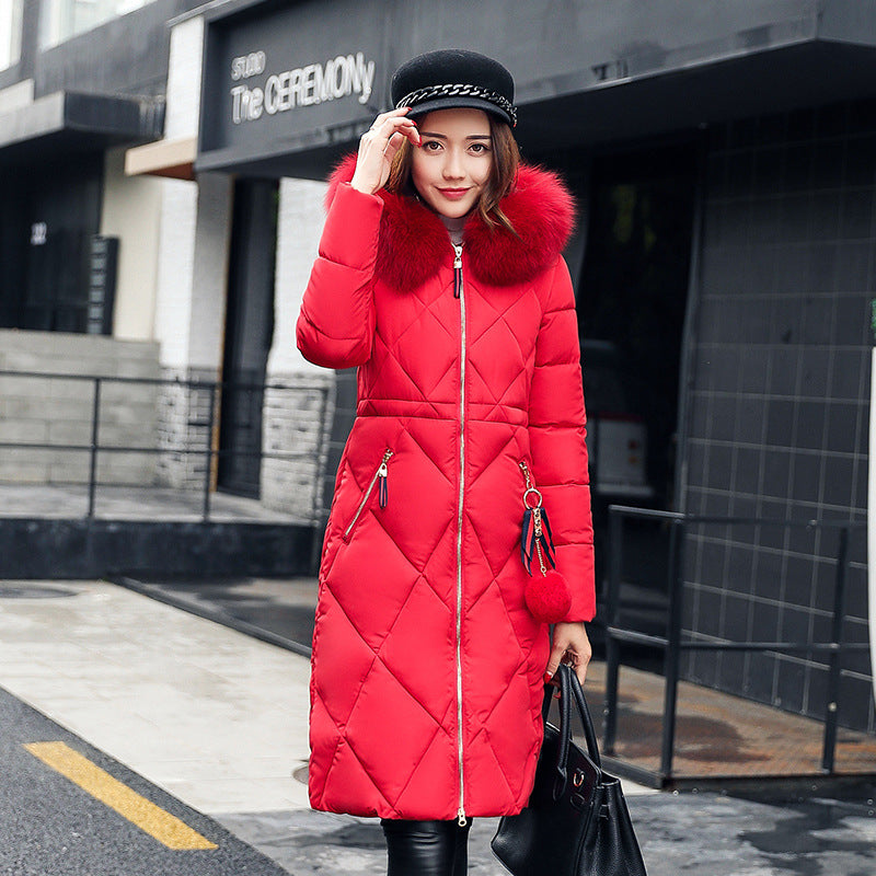 Long hooded padded down coat coat women - L&M LIFE PRODUCTS