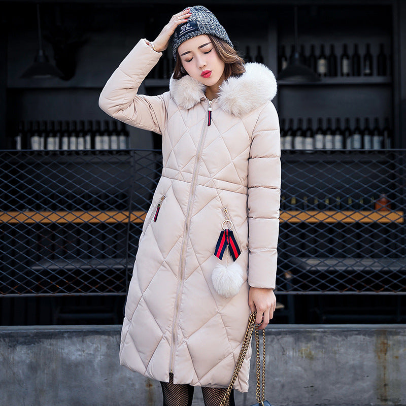 Long hooded padded down coat coat women - L&M LIFE PRODUCTS