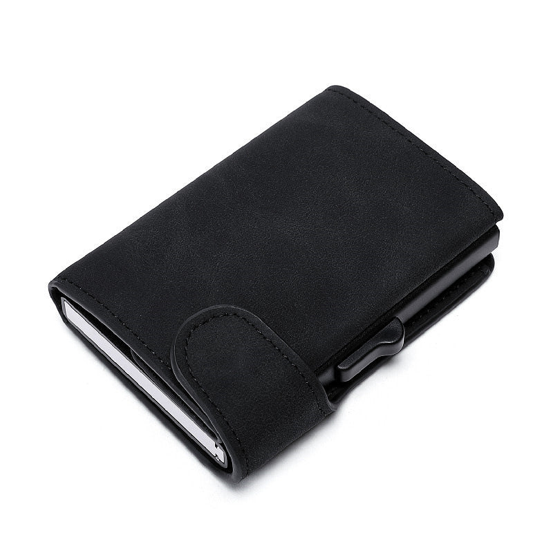 Crazy Horse Leather Aluminum Card Case Wallet - L&M LIFE PRODUCTS