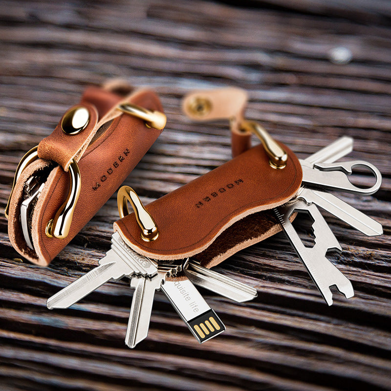 Leather key case multi-function key ring - L&M LIFE PRODUCTS