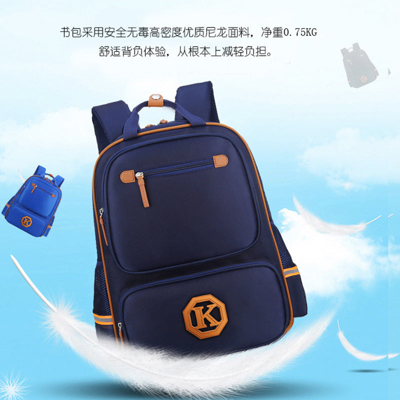 Children's schoolbags, schoolchildren, boys and girls, 1-3-4-6 grade English wind reducing children's backpacker - L&M LIFE PRODUCTS