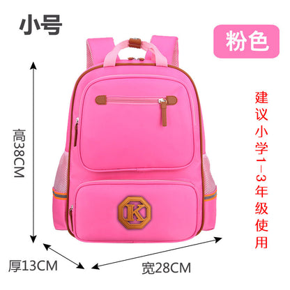 Children's schoolbags, schoolchildren, boys and girls, 1-3-4-6 grade English wind reducing children's backpacker - L&M LIFE PRODUCTS