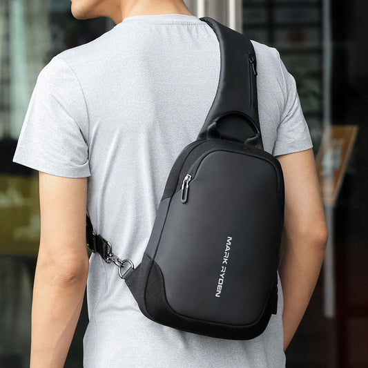 Chest bag USB anti-theft men's chest bag - L&M LIFE PRODUCTS