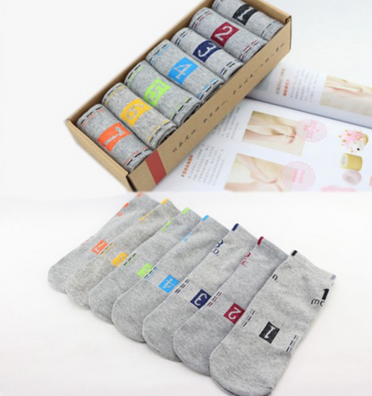 Seven days creative digital cotton socks sports socks lazy week couples socks - L&M LIFE PRODUCTS