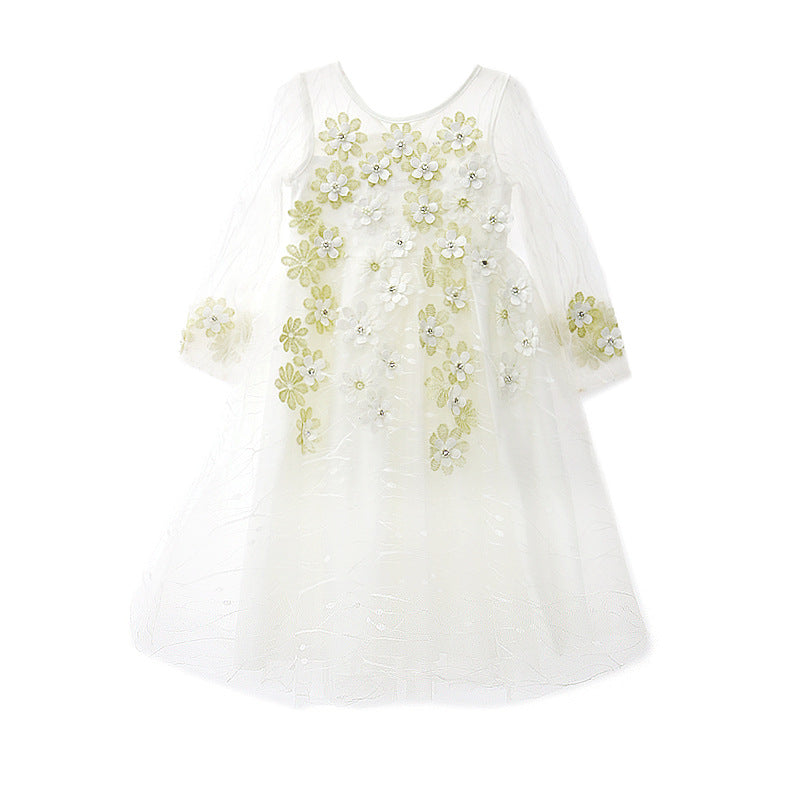 New girls princess dress flower girl dress birthday party dinner host long skirt wedding children's pettiskirt - L&M LIFE PRODUCTS