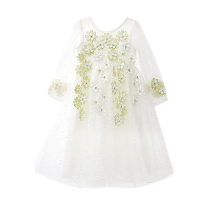 New girls princess dress flower girl dress birthday party dinner host long skirt wedding children's pettiskirt - L&M LIFE PRODUCTS