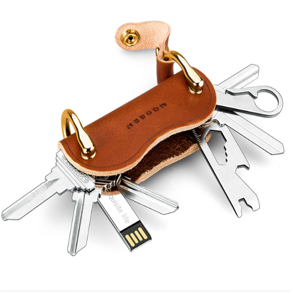 Leather key case multi-function key ring - L&M LIFE PRODUCTS