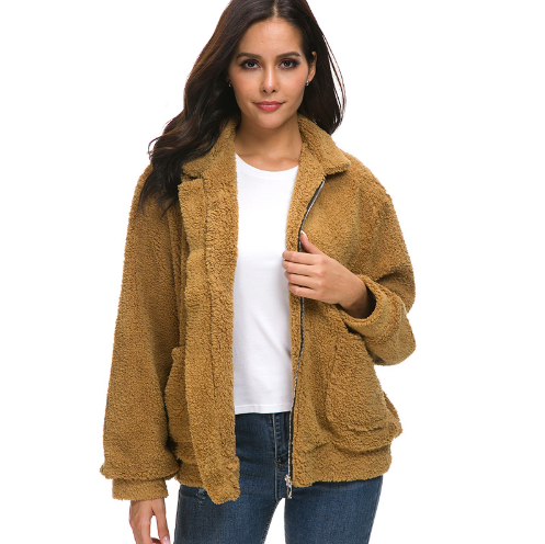 Women's zipper plush jacket - L&M LIFE PRODUCTS