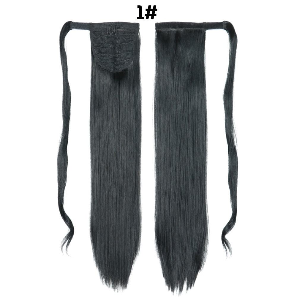 European And American Long Straight Hair Velcro Ponytail - L&M LIFE PRODUCTS