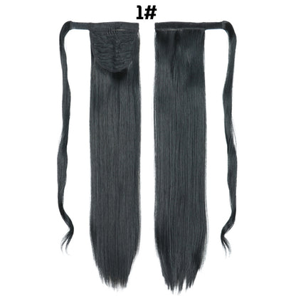 European And American Long Straight Hair Velcro Ponytail - L&M LIFE PRODUCTS