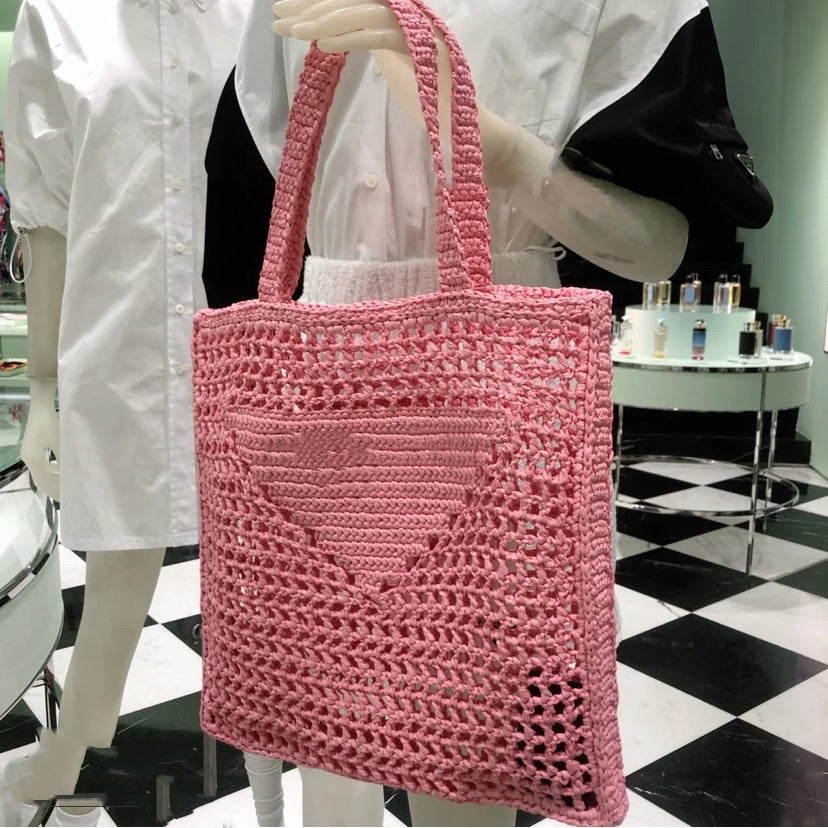 Straw Woven Design Macaron Color Single-shoulder Beach Bag Women - L&M LIFE PRODUCTS