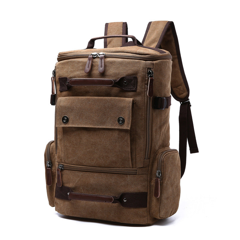 Men's Backpack Vintage Canvas Backpack  Men's Travel Bags Large Capacity Backpack Laptop Backpack - L&M LIFE PRODUCTS