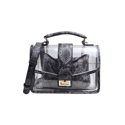 Fashion Transparent Snake Print Mother And Child Bag - L&M LIFE PRODUCTS