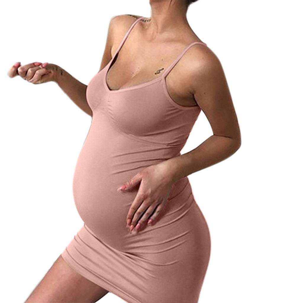 Maternity Clothes Sexy Solid Sleeveless Deep V - L&M LIFE PRODUCTS