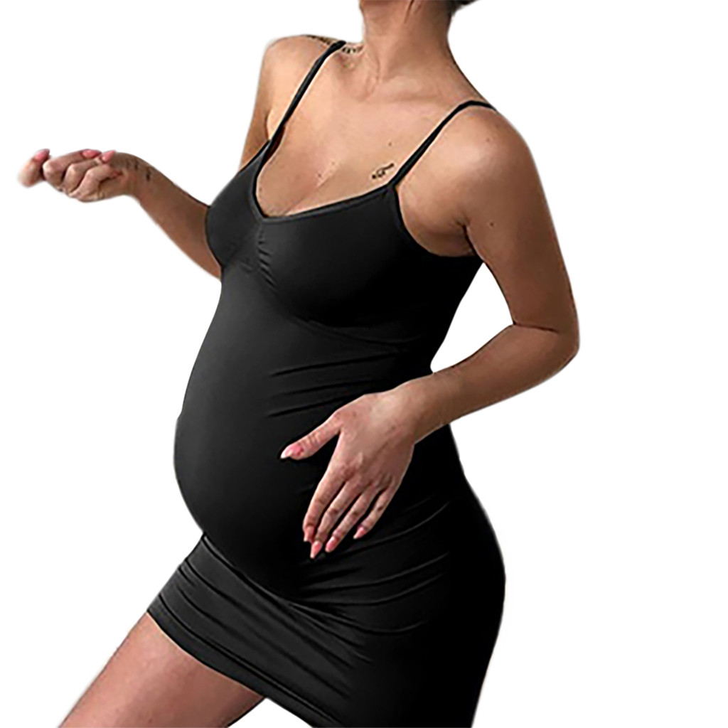 Maternity Clothes Sexy Solid Sleeveless Deep V - L&M LIFE PRODUCTS