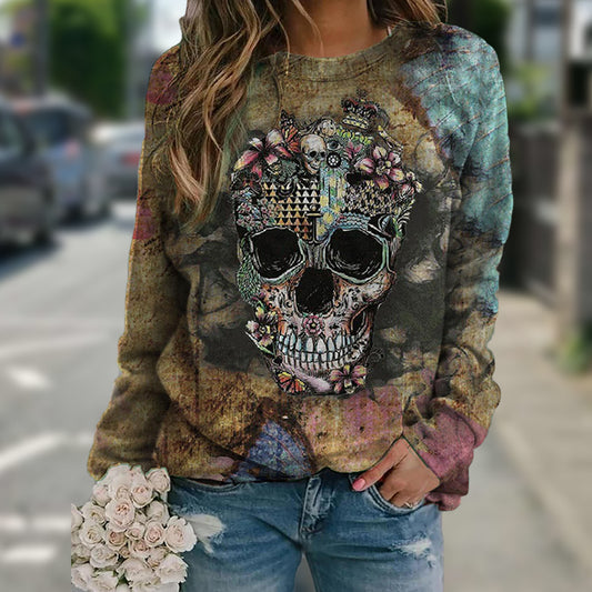 Long sleeve skull print sweatshirt - L&M LIFE PRODUCTS