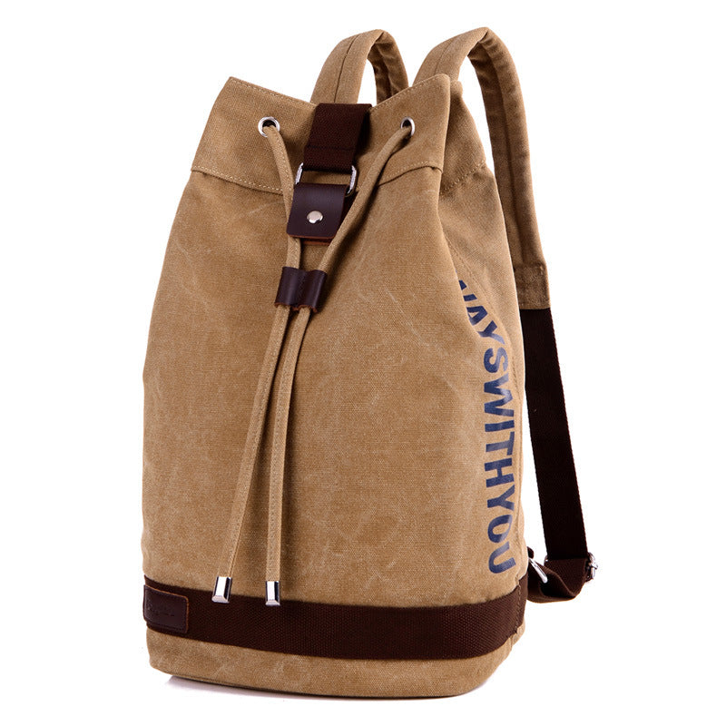 Casual Canvas Bag Drawstring Bucket Backpack Multifunctional Large Capacity Basketball Backpack Fashion - L&M LIFE PRODUCTS