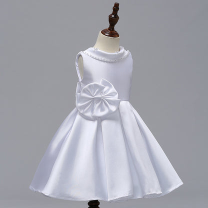Mei Qiai children dress a shoulder dress flower princess skirt Tutu thick satin wedding dress show children clothing - L&M LIFE PRODUCTS