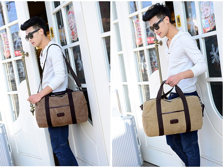 Vintage Men Canvas handbag High Quality Travel Bags Large Capacity Women Luggage Travel Duffle Bags - L&M LIFE PRODUCTS