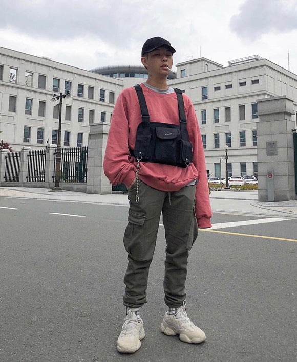 Wild INS net red with the function KANYE WEST upper body tactical eat chicken multi-pocket vest pocket chest bag - L&M LIFE PRODUCTS