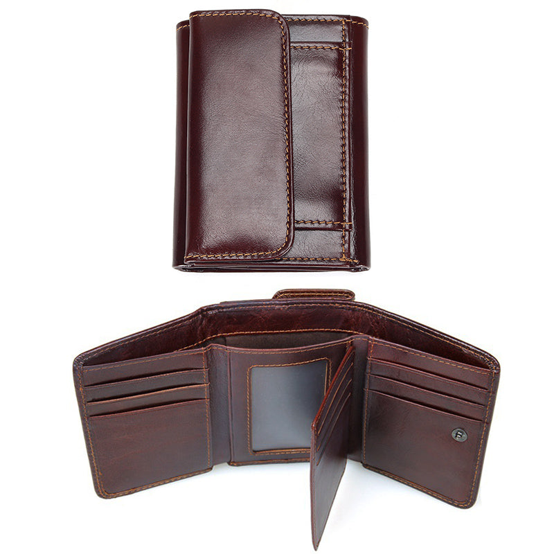 Men's ultra-thin leather wallet - L&M LIFE PRODUCTS