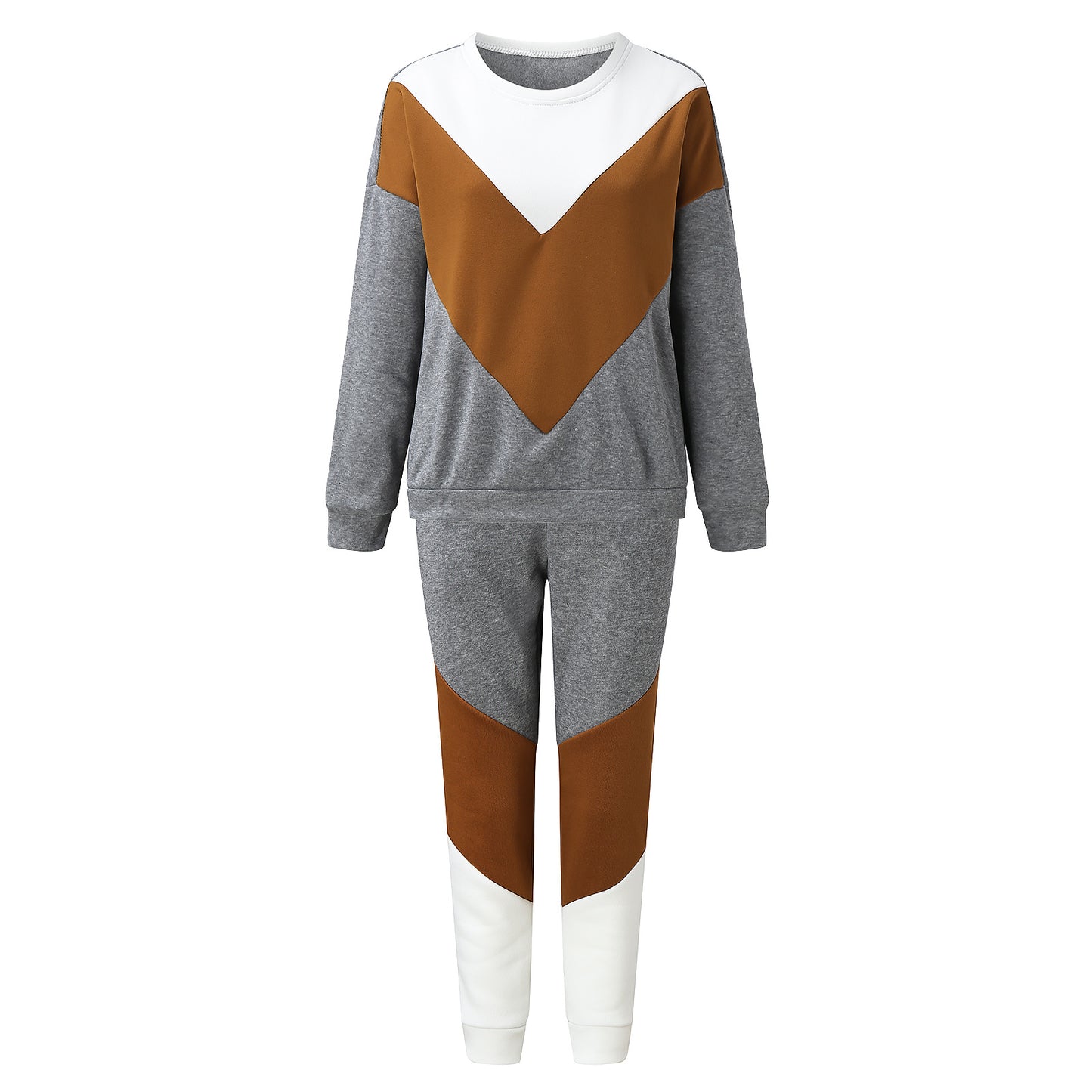 Women's Autumn And Winter Color Matching Sweater Suit - L&M LIFE PRODUCTS