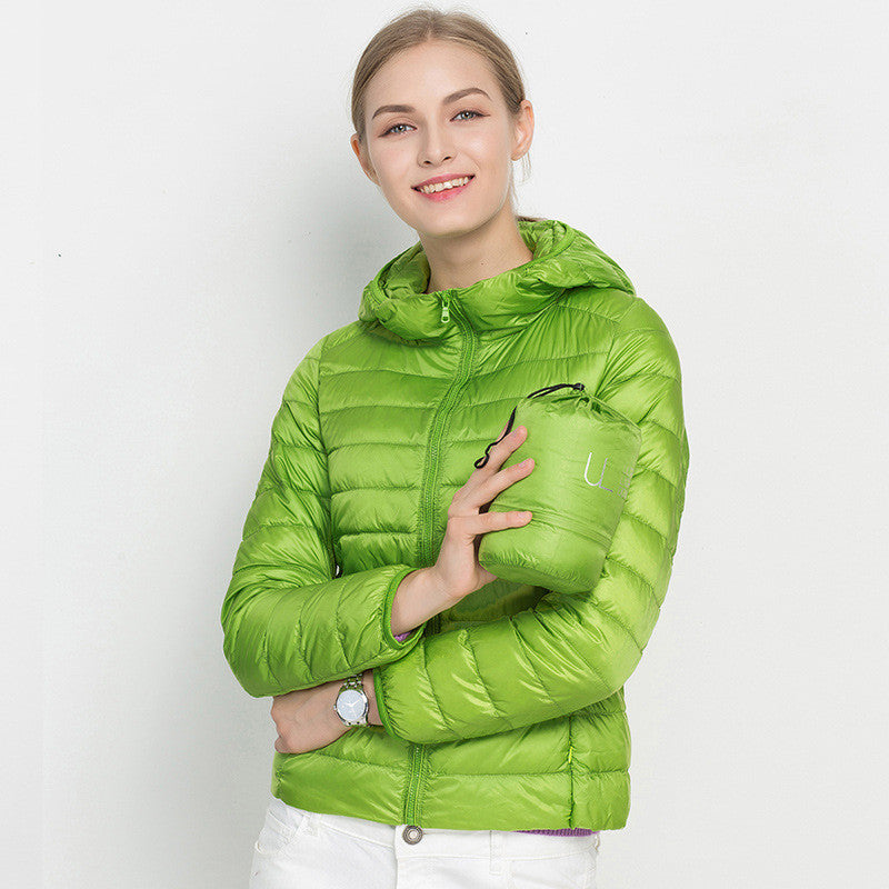 Lightweight Down Jacket Women Short Hooded Super Lightweight - L&M LIFE PRODUCTS
