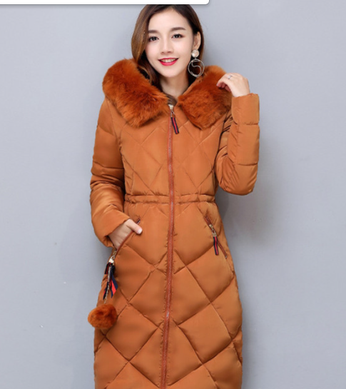 Long hooded padded down coat coat women - L&M LIFE PRODUCTS