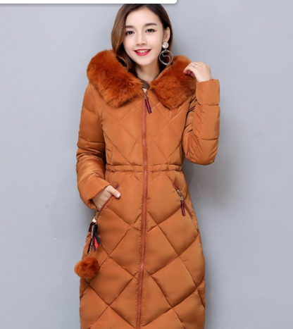 Long hooded padded down coat coat women - L&M LIFE PRODUCTS