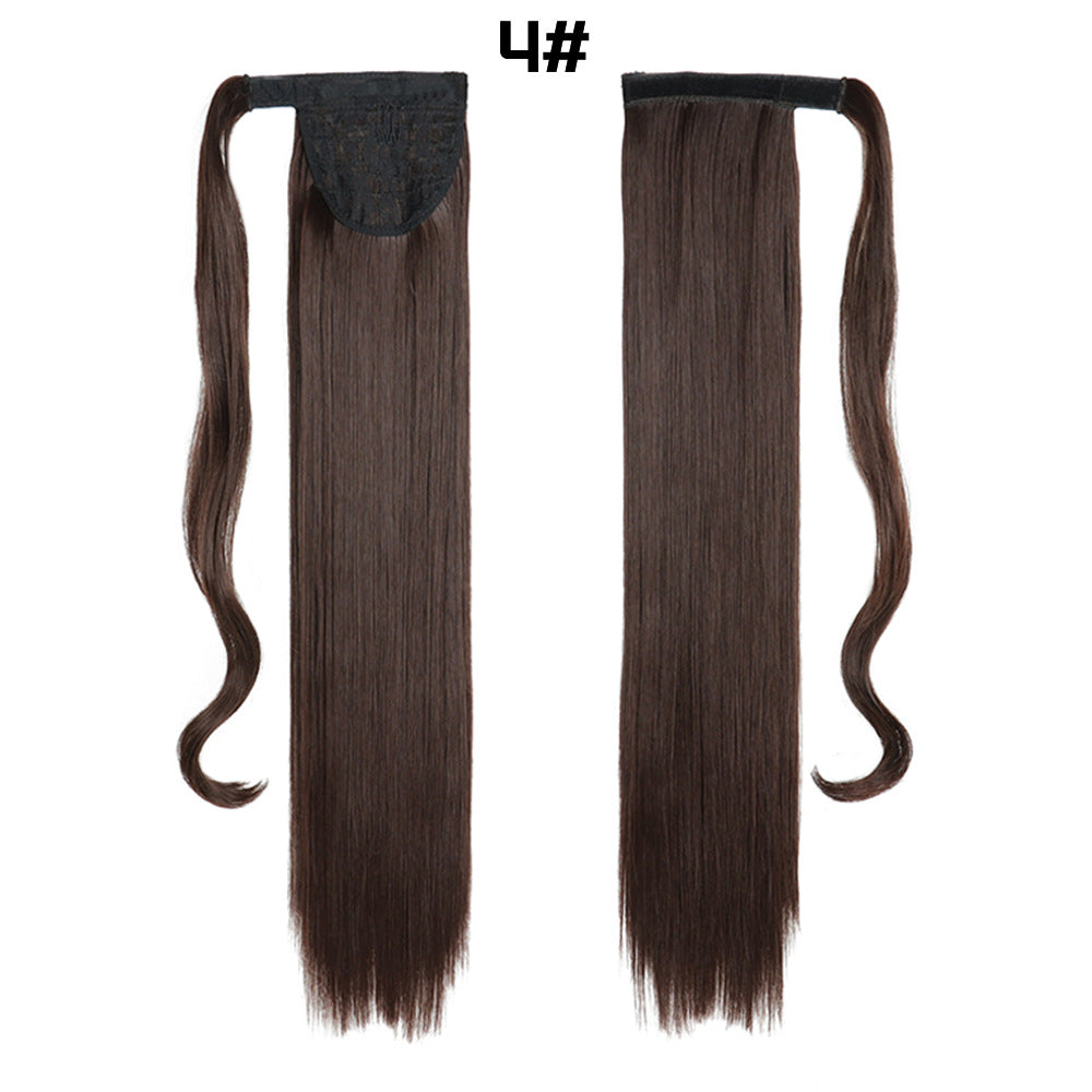 European And American Long Straight Hair Velcro Ponytail - L&M LIFE PRODUCTS