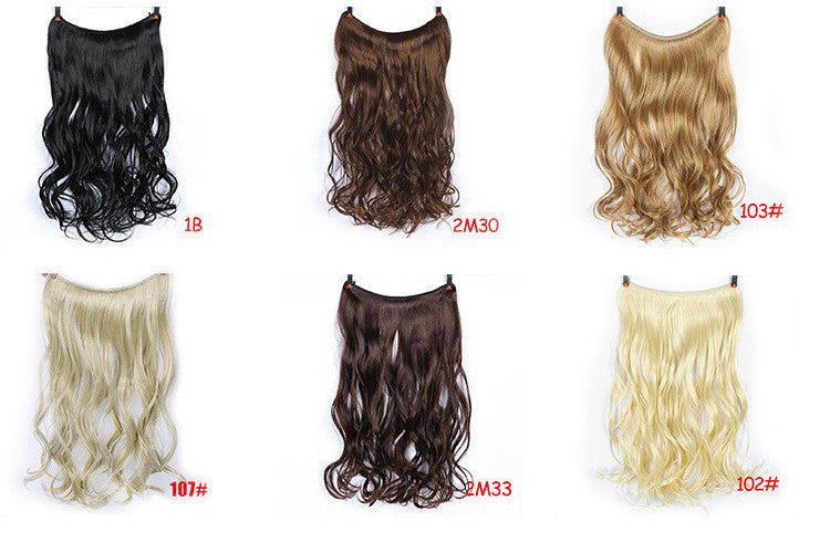 Straight And Curly Hair High Temperature Silk Fish Line Hair Extension Piece - L&M LIFE PRODUCTS